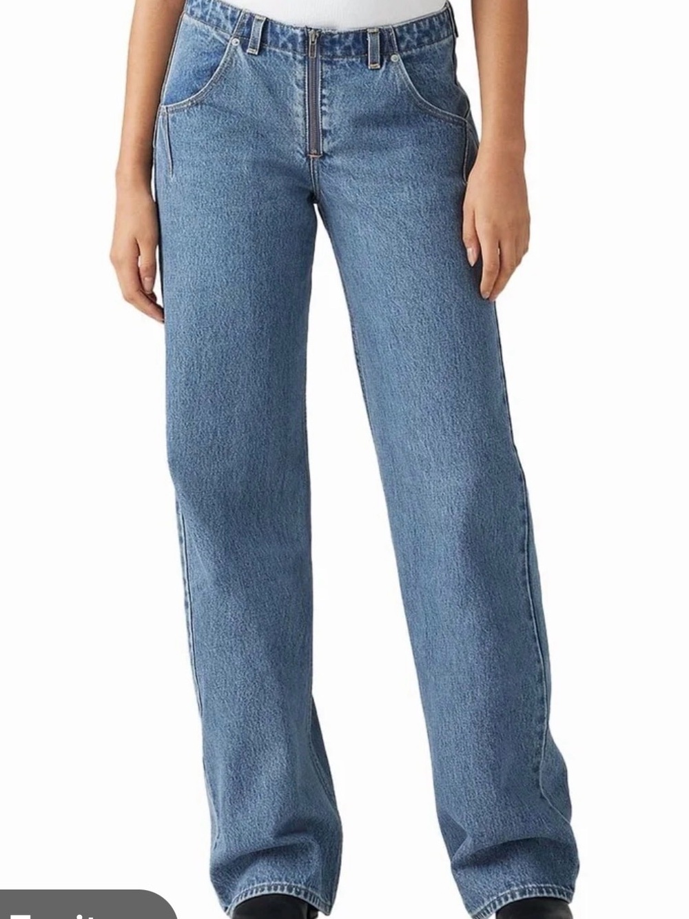 ⁠womens Levi's Premium Low Loose treat me nice Straight Leg Jeans Wash NWT SZ 30